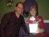 Bourbon St. was the site for a wedding shower for Denny & Terry holding one of their gifts.